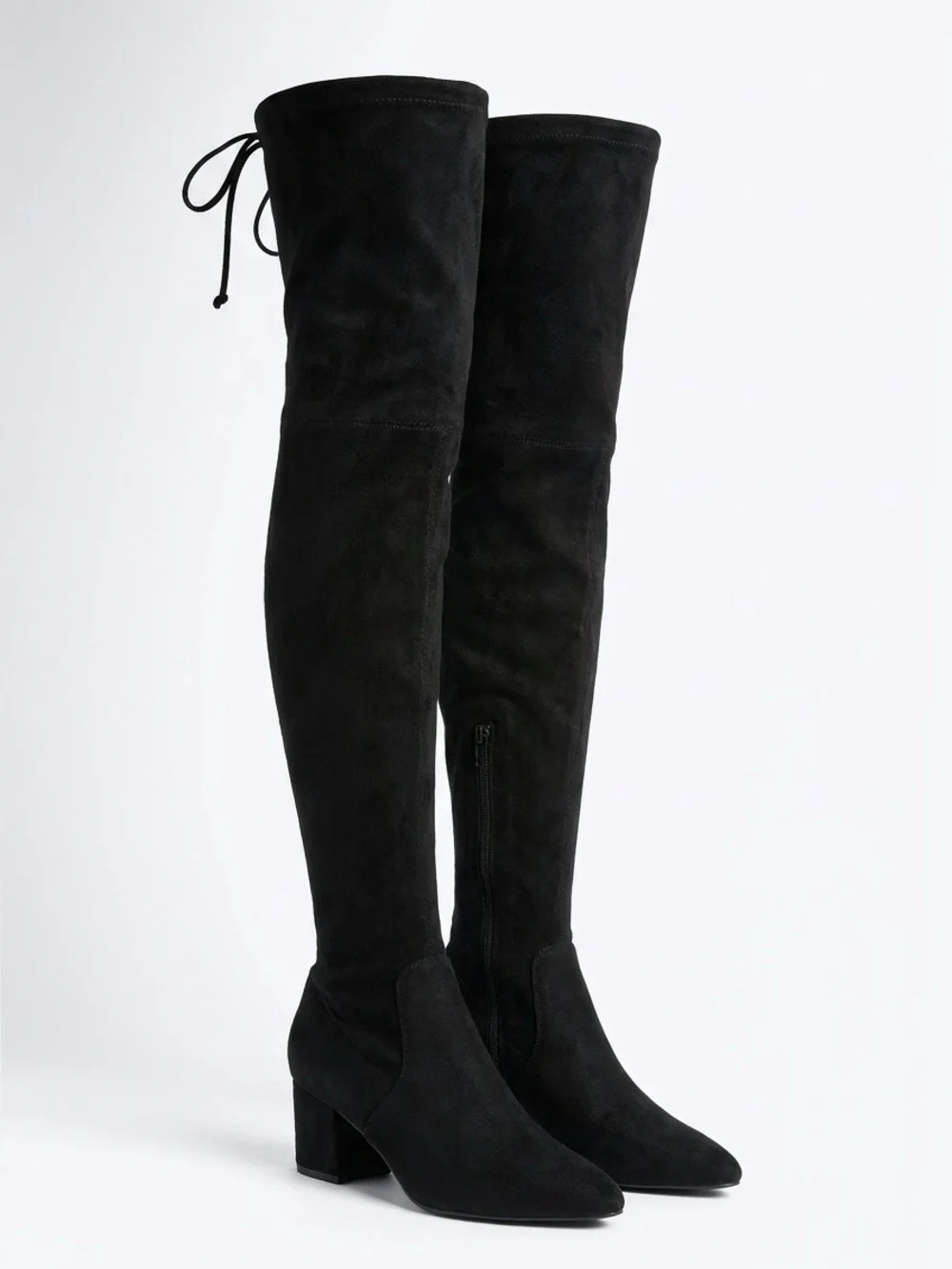 a new day Black Over-the-Knee Block Heel Boots